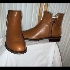 Franco Sarto Hanford Cognac Leather Ankle Boot